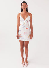 Flora Linen Mini Dress - Banchetto