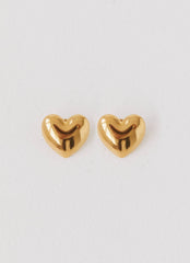 Alexa Heart Earrings - Gold